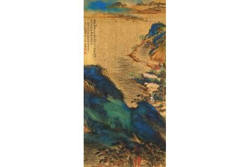 魏金岭国画创作山水画《黑云翻墨未遮山》