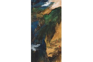 魏金岭新品力作国画山水画作品《穷款六》