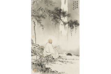 著名画家李亚人物画作品《翠涧云烟》