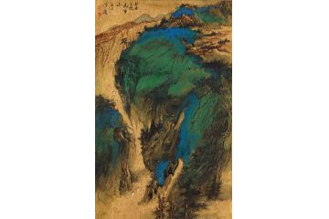 魏金岭新品力作山水画作品《轻舟已过万重山》