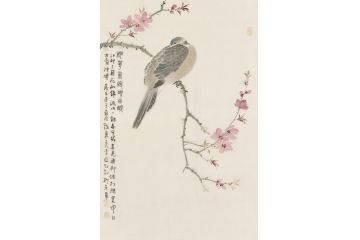 中美协会员李亚花鸟画作品《桃花气暖眼自醉》