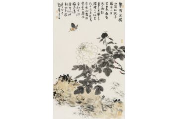 霍春阳入室弟子李亚花鸟画作品《贵而不娇》