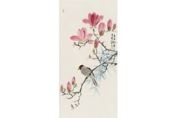 中美协会员李亚花鸟画作品《穷款》