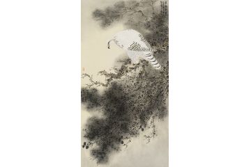 中美协会员李亚花鸟画作品《气吞云梦》