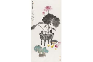 霍春阳入室弟子李亚花鸟画作品《君子之风》