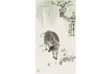 中美协会员李亚动物画作品《春意十分》