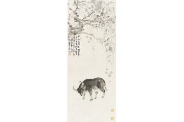 中美协会员李亚动物画作品《牛》