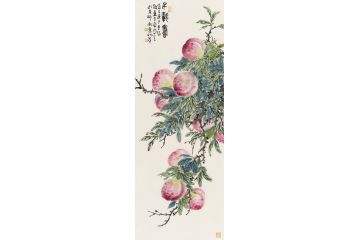 中美协会员李亚花鸟画作品《千载寿》