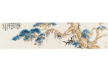 霍春阳入室弟子李亚花鸟画作品《松声竹韵》