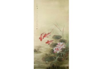 中美协会员蓝健康工笔花鸟画作品《三余图》