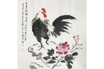 河南美协会员曹金华写意花鸟画《大吉图》
