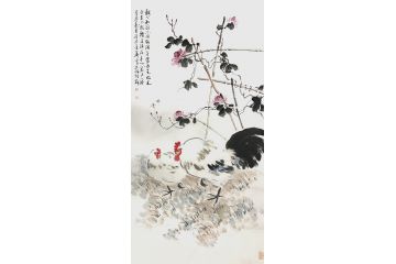 河南美协会员曹金华写意花鸟画《大吉图》