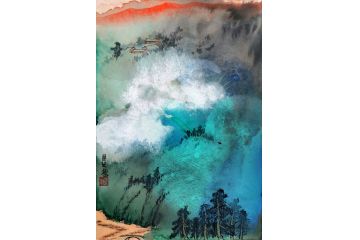 瞿塘新品力作山水画小品国画《穷款》
