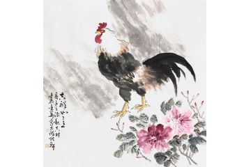 河南美协会员曹金华写意花鸟画《吉祥如意》