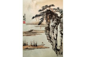 瞿塘新品小尺寸仿古写意山水画《穷款》