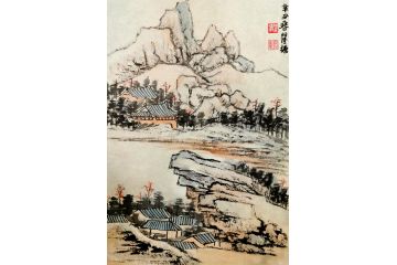 瞿塘新品创作写意山水画小尺寸《穷款》