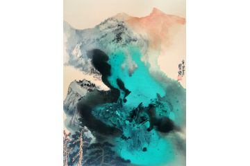 瞿塘新品国画力作小尺寸山水画《穷款》