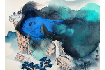 装饰画小品 瞿塘新品力作山水画《穷款》
