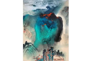 小品山水画 瞿塘国画新品小尺寸《穷款》