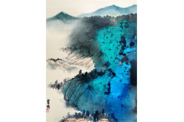 瞿塘国画小尺寸新品力作山水画《穷款》