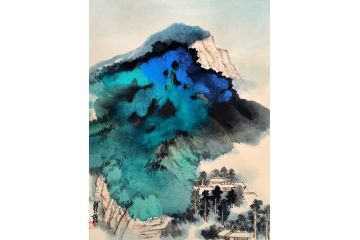 泼墨小品画 瞿塘新品力作山水画《穷款》