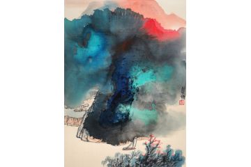家庭小品画 瞿塘新品国画山水画《穷款》