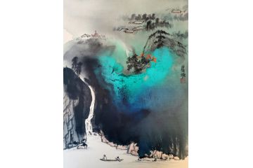小品字画 瞿塘新品力作国画山水画《穷款》