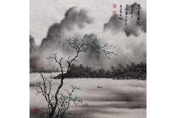国家一级美术师张美生写意山水画新品《春意盎然》