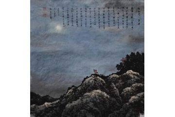 客厅装饰画 张美生写意山水画《短歌行》