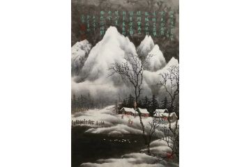 国家一级美术师张美生写意山水画新品《雪景》