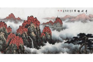 国家一级美术师张美生写意山水画新品《井冈祥云》