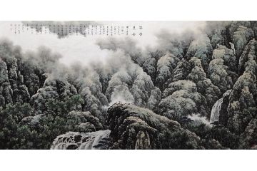 国家一级美术师张美生写意山水画新品《深谷泉音》