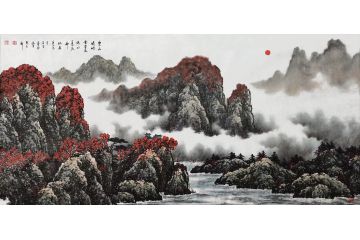国家一级美术师张美生写意山水画新品《崇山峻岭》