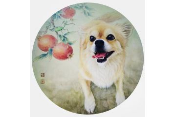 工笔画名家陈松岩动物画作品《穷款》