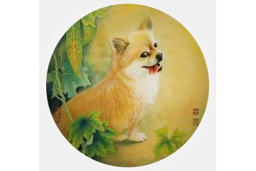 工笔画名家陈松岩动物画作品《穷款》