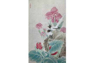 实力派画家赵金生工笔花鸟画作品《穷款》