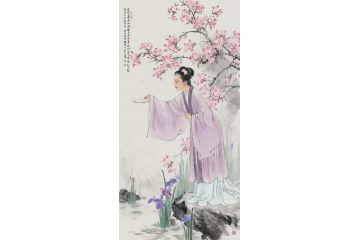 著名画家赵永夫写意花鸟画作品《花开花落尽由风》