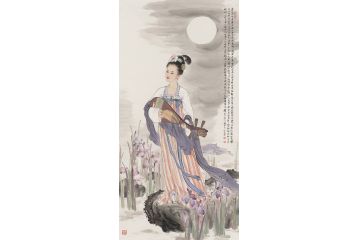 著名画家赵永夫写意花鸟画作品《春江花月夜》