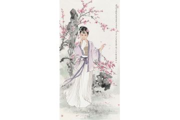 著名画家赵永夫写意花鸟画作品《惜春》