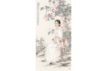 著名画家赵永夫写意花鸟画作品《满架蔷薇一院香》