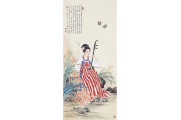 实力派画家赵永夫工笔人物画作品《书秃千兔毫，诗裁两牛腰》