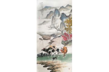 甘肃美协会员汤希忠写意动物画《牧童诗》
