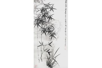 孙本跃新品竹子写意花鸟画《百节长青之竹》