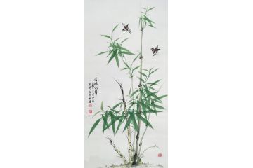 实力派画家宫竹君竹子画《高风亮节》