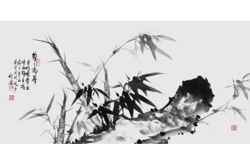 实力派画家宫竹君竹子画《节节高升》