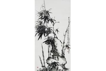 实力派画家宫竹君竹子画《望尽天涯路，人生能几度》