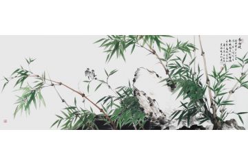 实力派画家宫竹君竹子画《春雨颂》