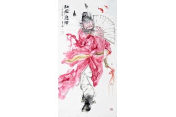 柳子峻写意人物画《纳福迎祥》