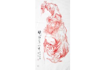 柳子峻写意人物画《神威震八方》