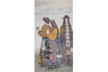 著名画家周同祥斗方写意花鸟画《穷款》